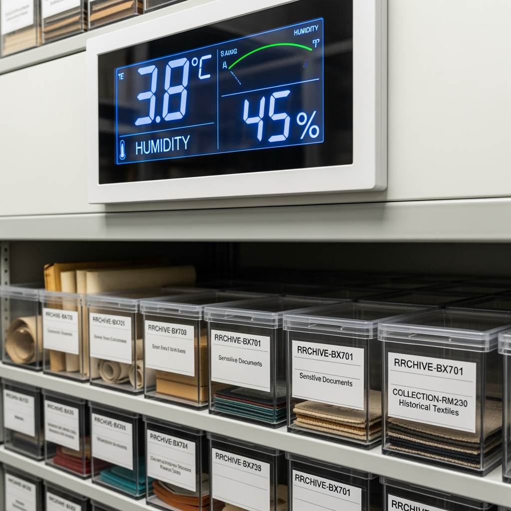 Temperature monitoring system in climate-controlled storage unit