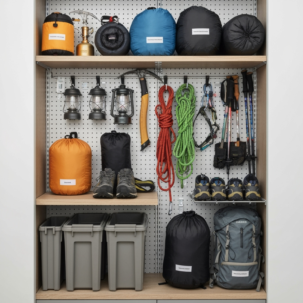 Specialized storage solutions for different types of outdoor gear