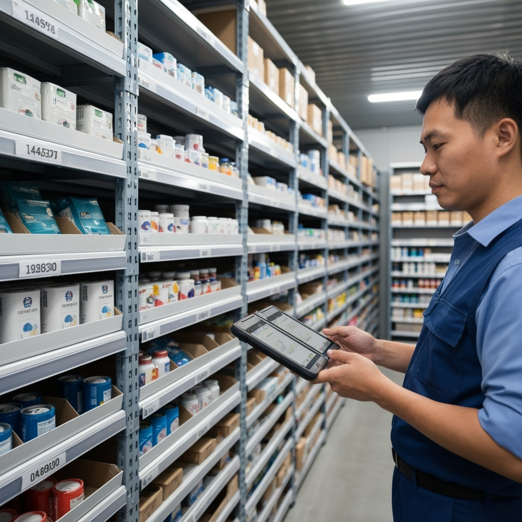 Efficient retail inventory organization system with clear labeling