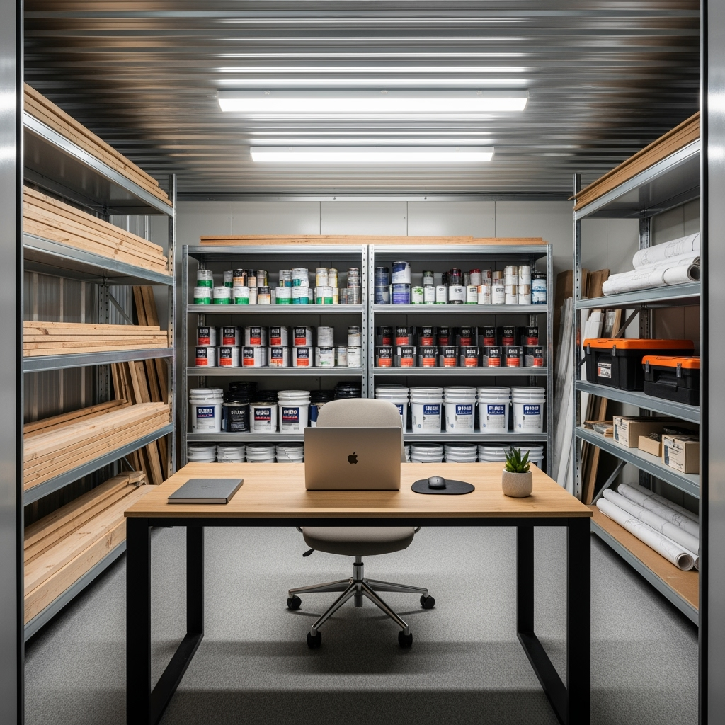 Flex Storage Solutions: Creating a Productive Temporary Workspace During Home Renovation