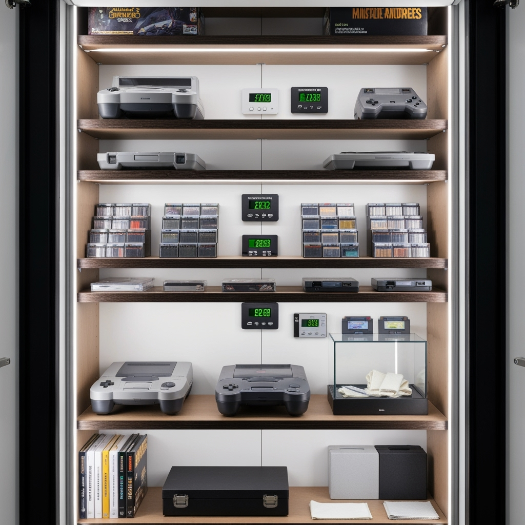 Professional storage setup for gaming collections