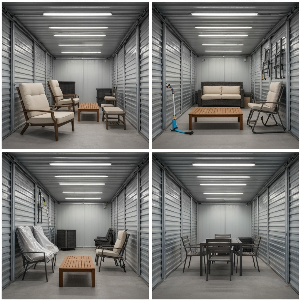 Step-by-step process of preparing outdoor furniture for storage