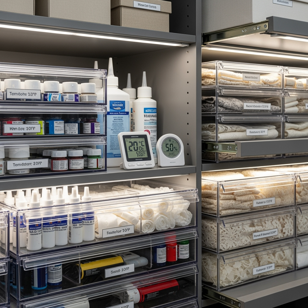 Specialized storage solutions for temperature-sensitive craft materials