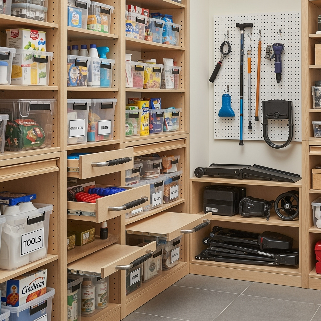 Accessible storage solutions with adjustable shelving