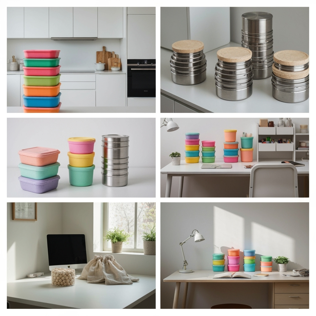 Sustainable storage containers and organization systems