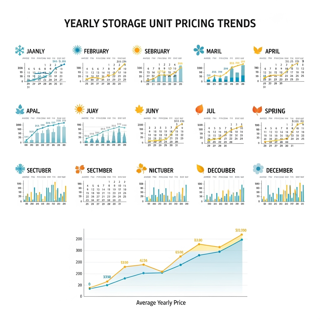 Seasonal storage pricing trends and availability calendar