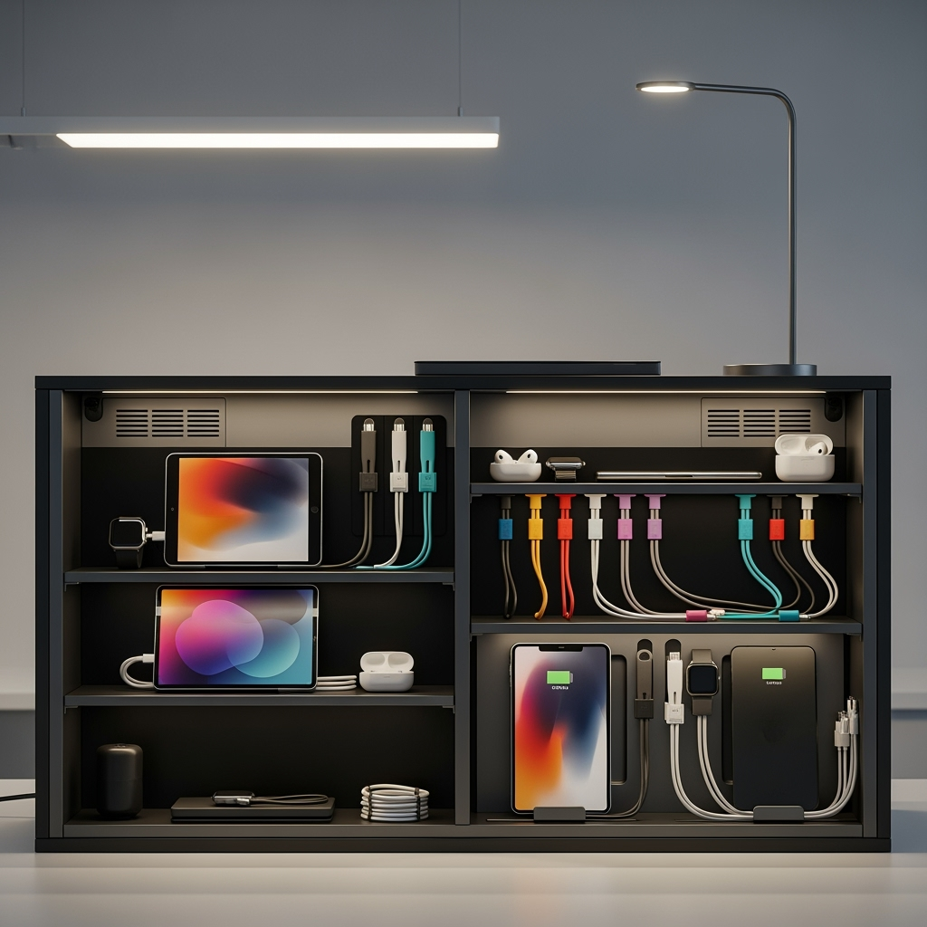 Smart Device Charging Station: Creating an Organized Power Hub in Your Storage Unit