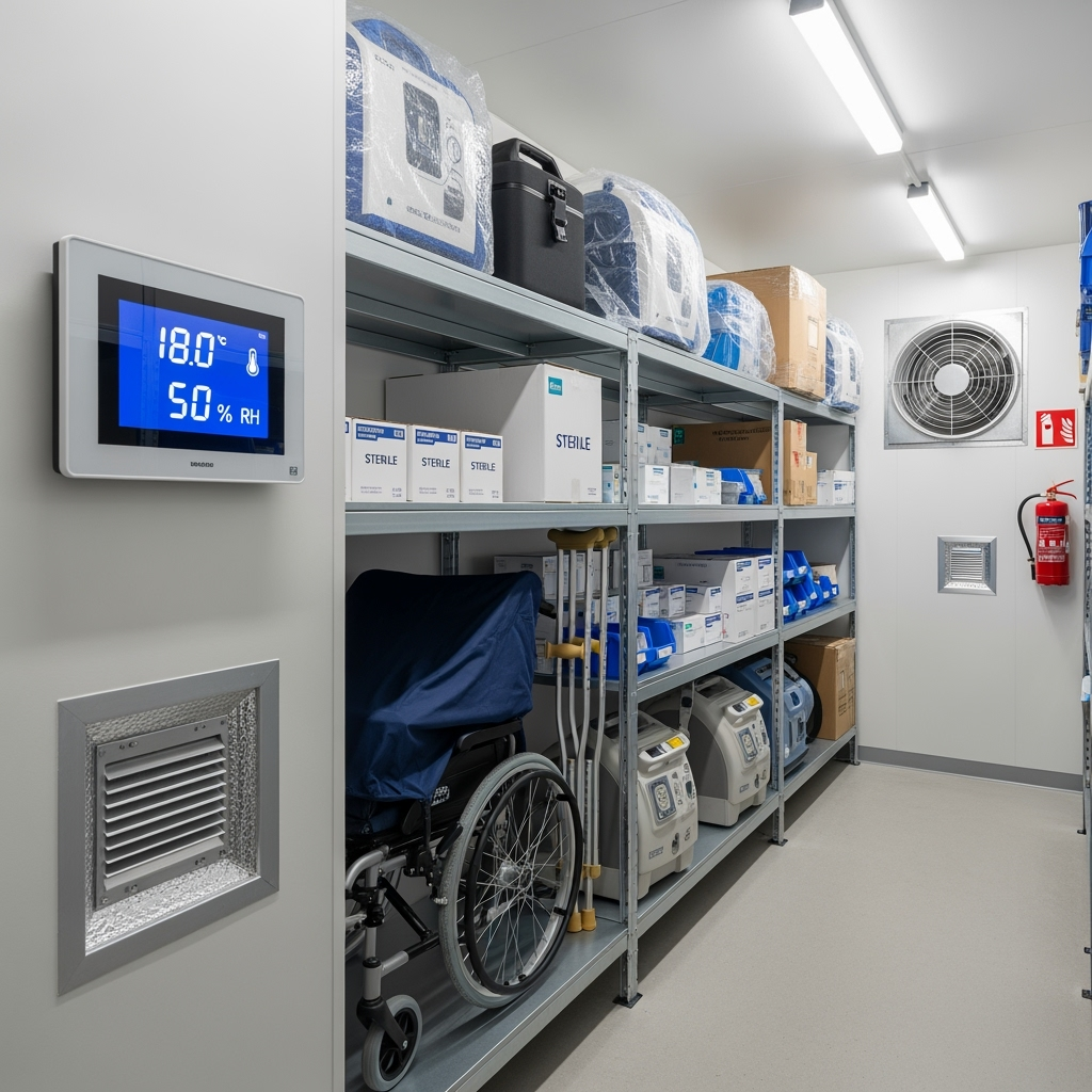 Climate-controlled storage space showcasing proper equipment organization and protection