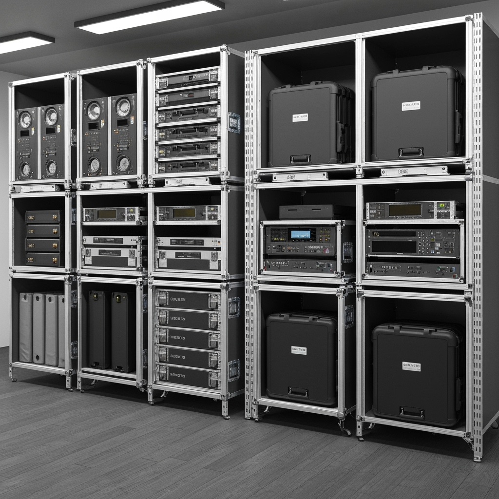 Detailed tech equipment storage solutions
