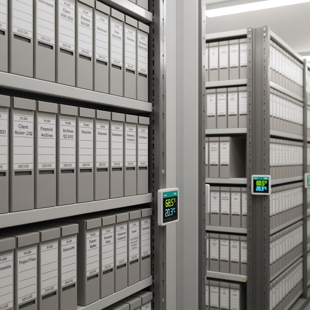 Climate-controlled document storage system
