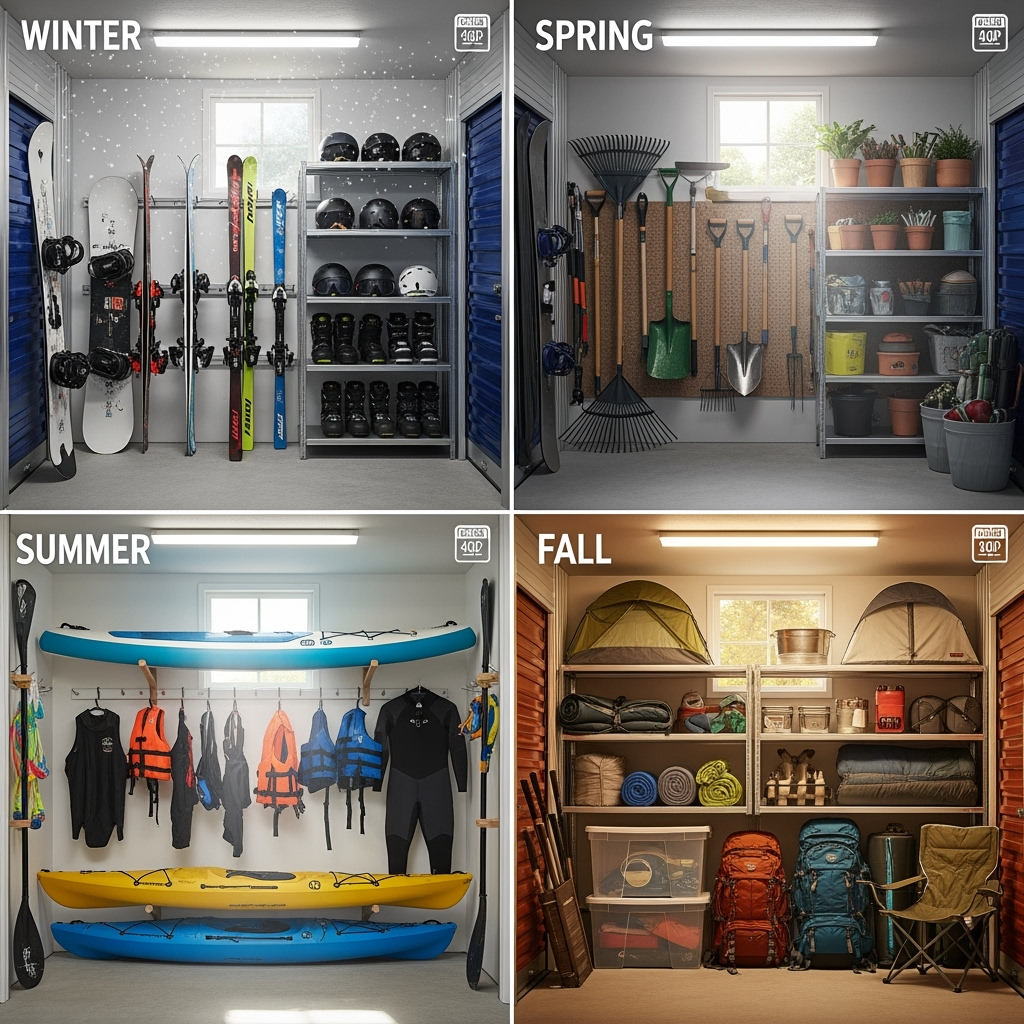 Seasonal hobby equipment storage solutions