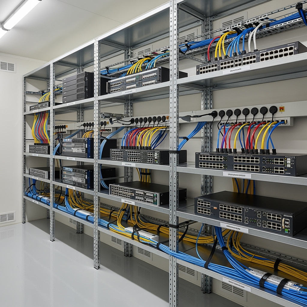 Climate-controlled storage unit with proper power setup