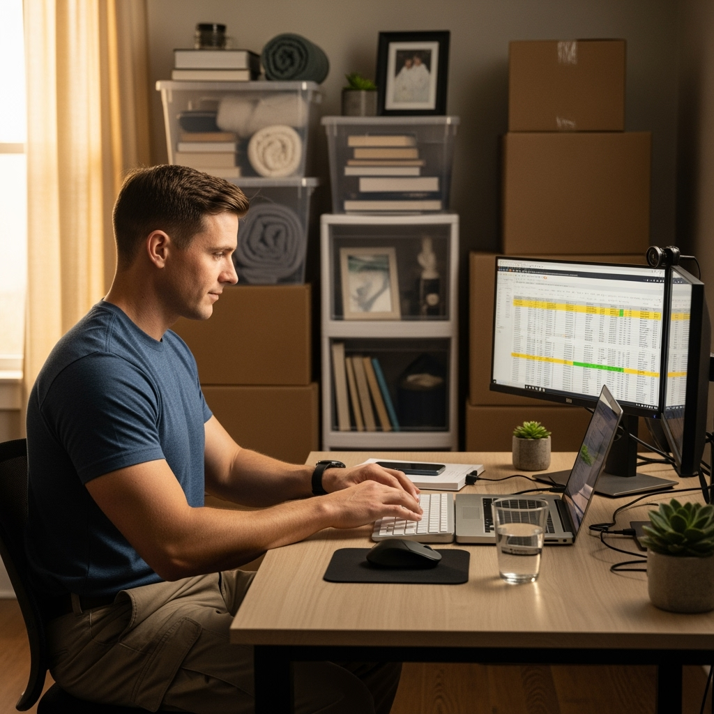 Military Remote Work Storage: Expert Guide to Managing PCS Moves While Working From Home