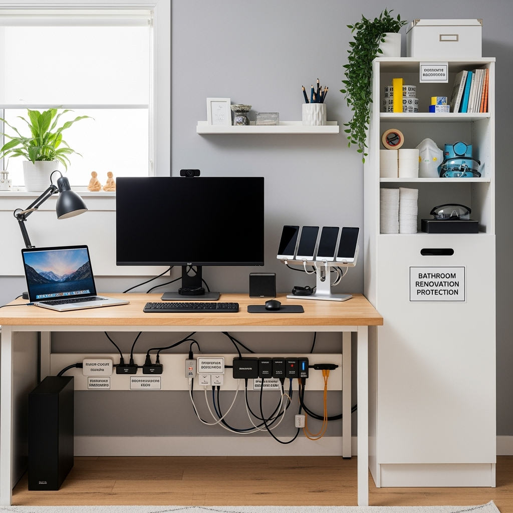 Power-Safe Smart Storage: The Ultimate Guide to Remote Work Equipment Protection During Bathroom Renovation