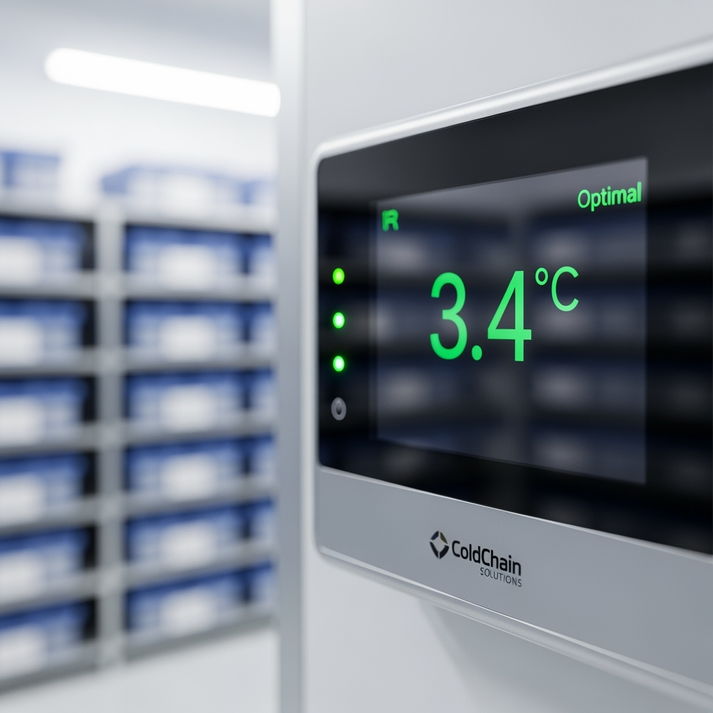 Digital temperature monitoring system in professional storage facility