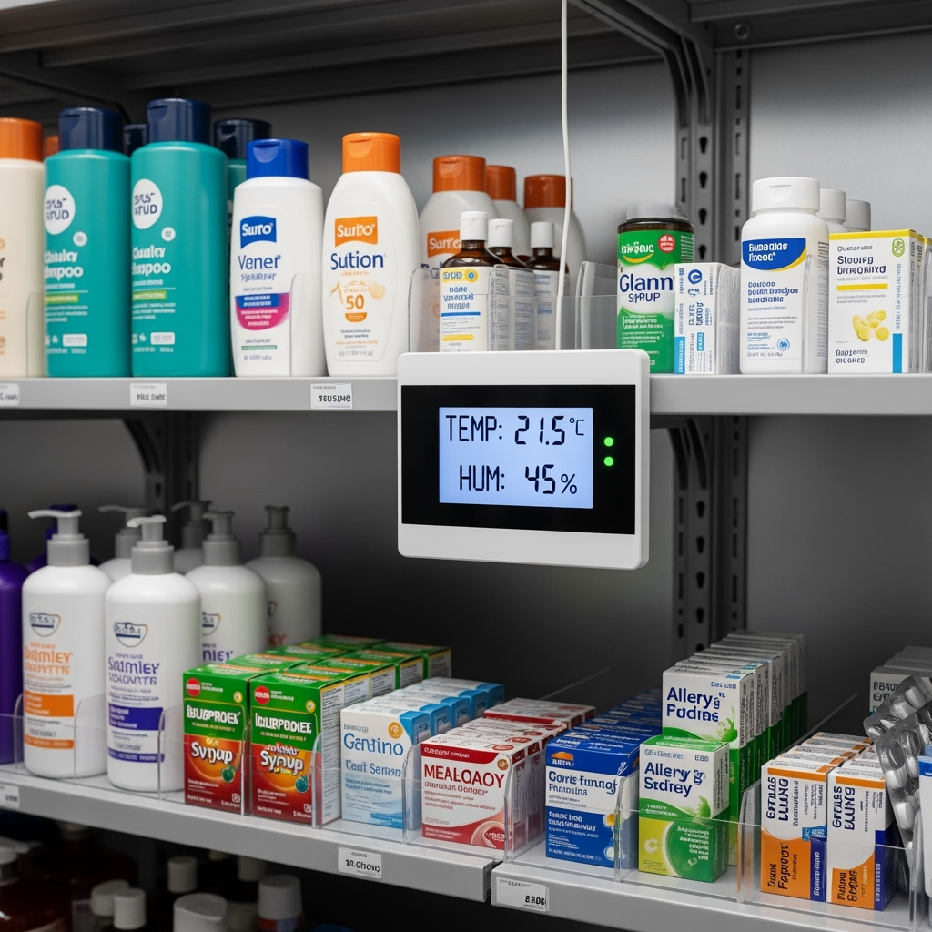 Temperature monitoring system in climate-controlled storage unit