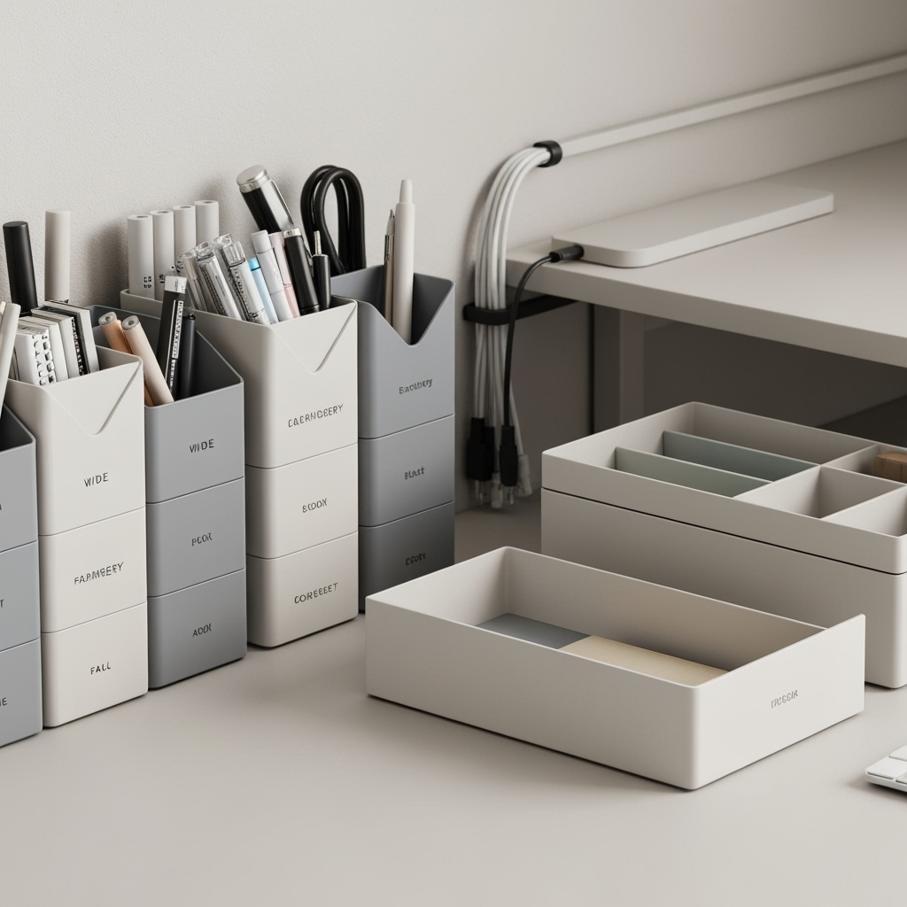 Minimalist storage solutions for home office organization