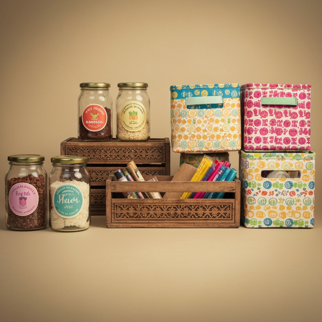 Upcycled storage solutions and creative organization ideas