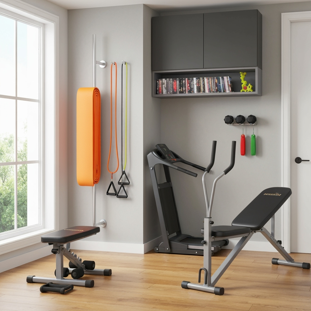 Vertical storage solutions for fitness equipment