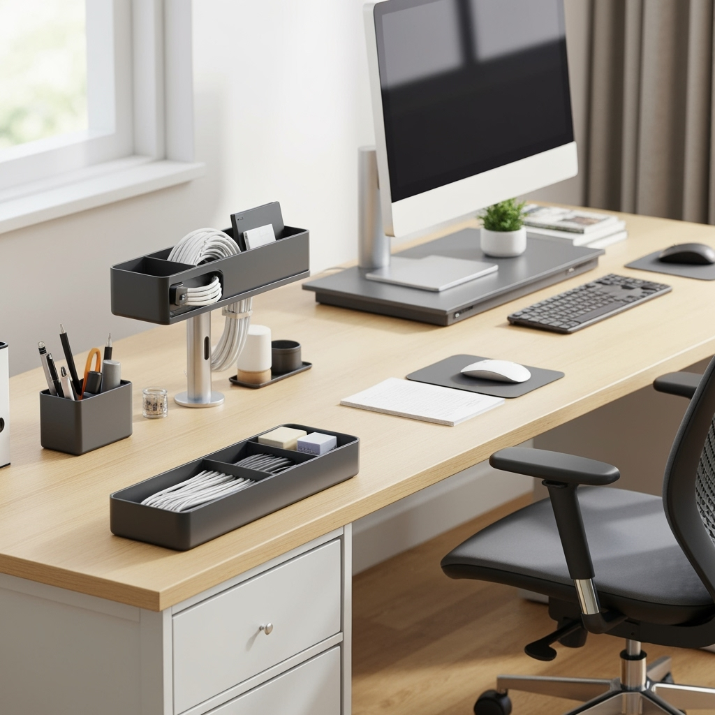 Organized ergonomic office storage solutions
