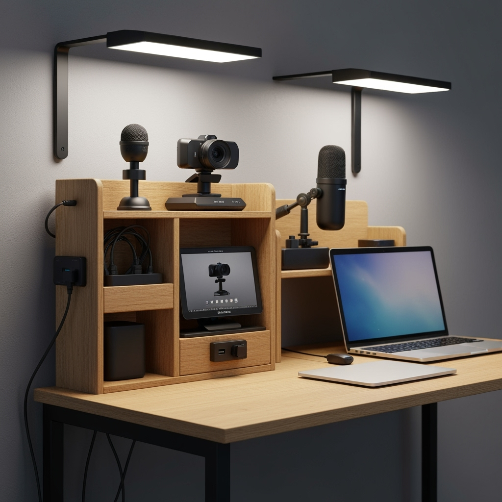 Organized storage solutions for video conferencing equipment