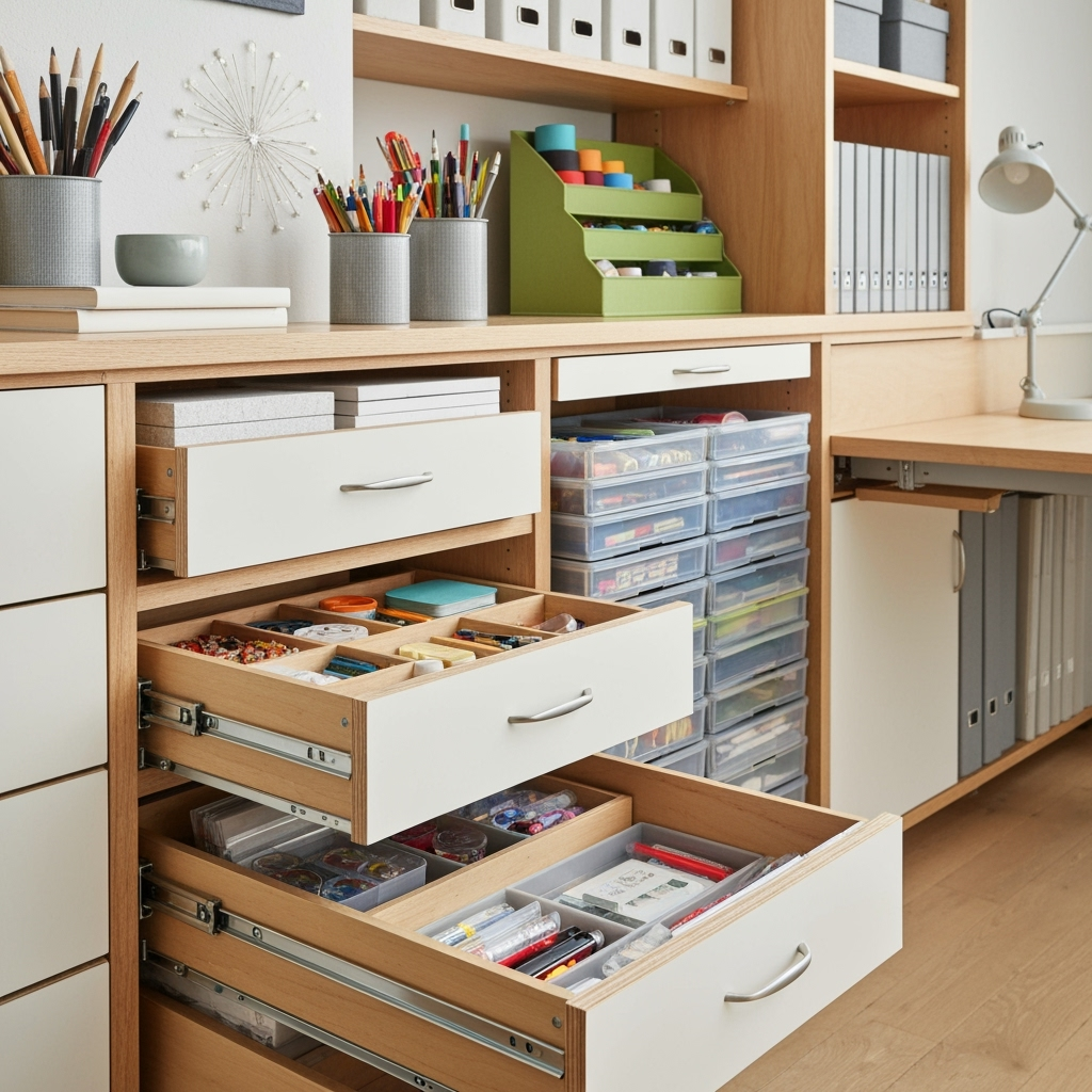Organized storage solutions for work and hobbies