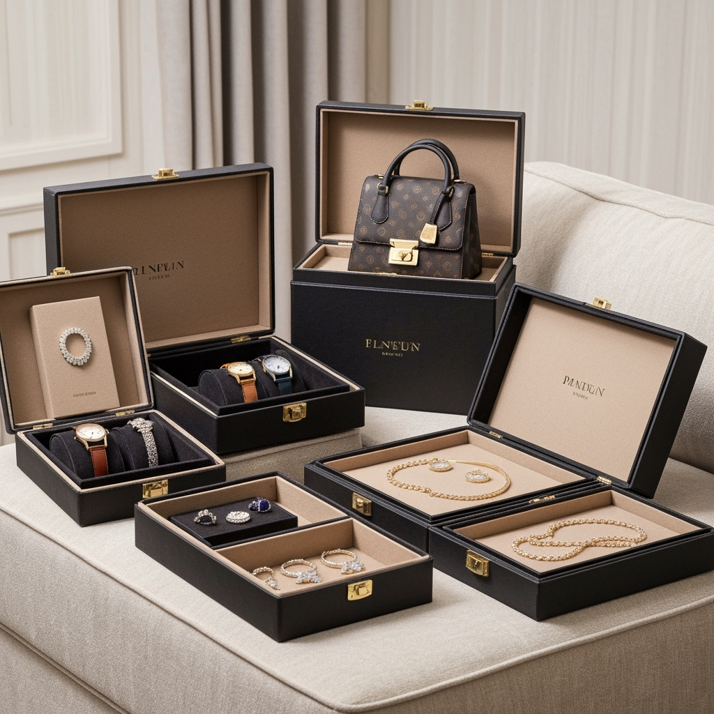 Luxury items being carefully packed and stored