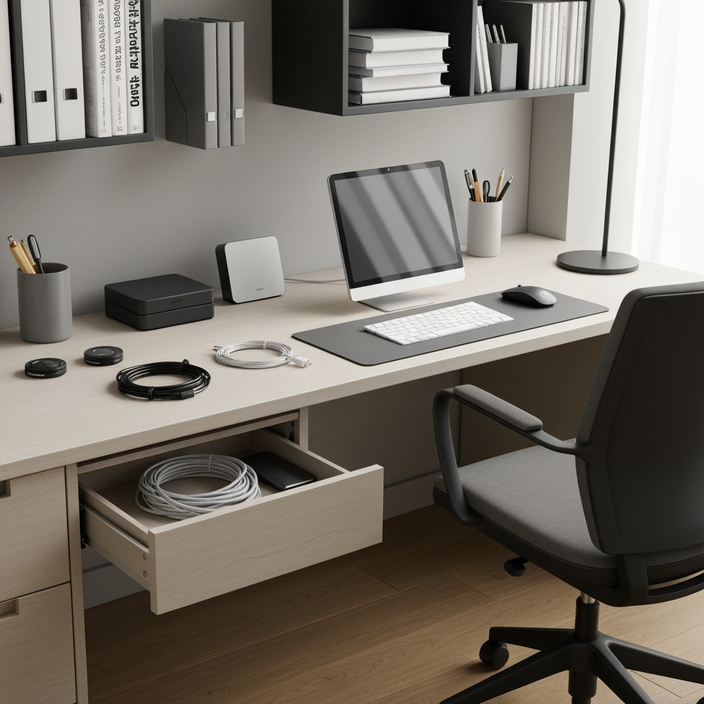 Organized cable management and equipment storage solutions