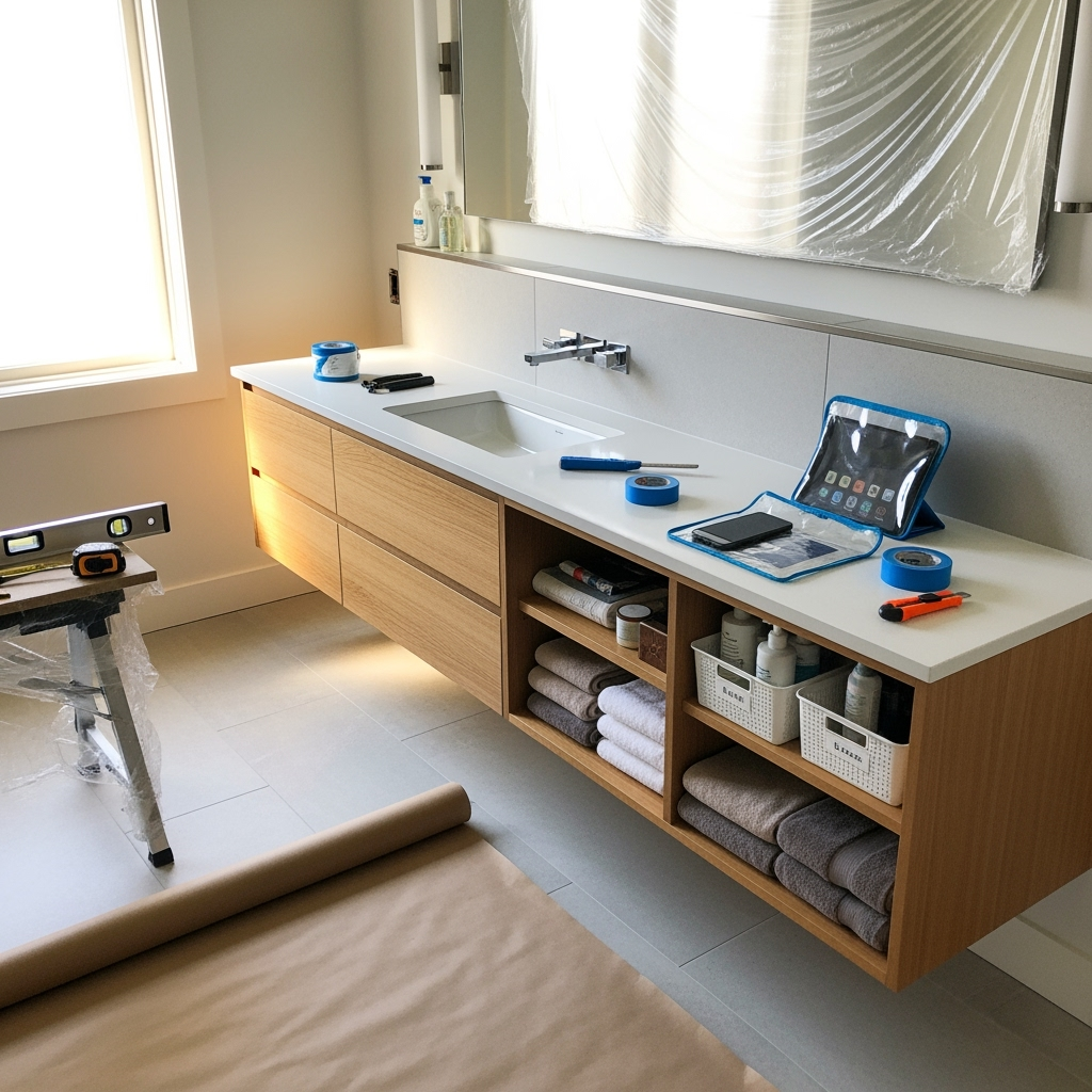 Multi-Purpose Storage Solutions: Protecting Electronics and Personal Care Items During Bathroom Renovation