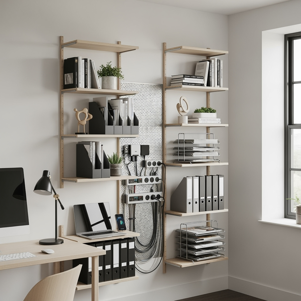 Vertical storage solutions for home office organization