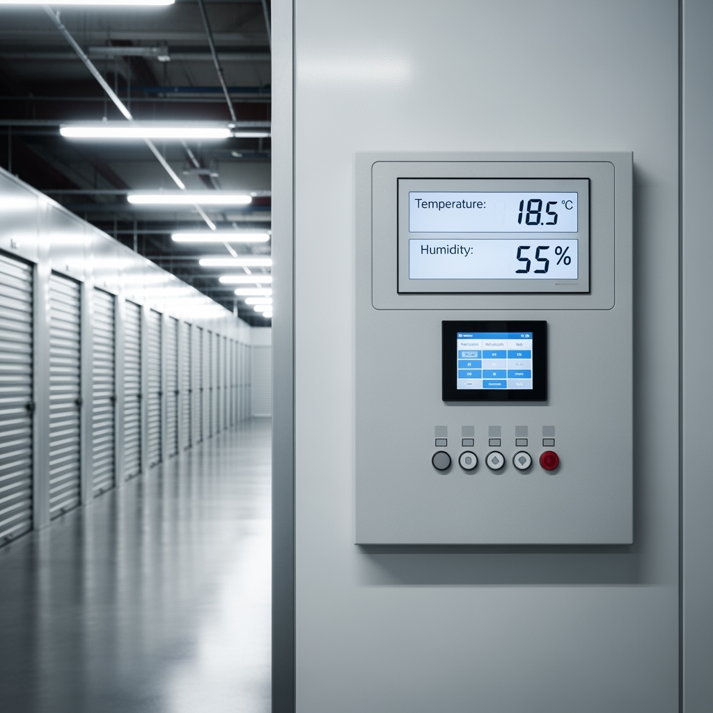 Temperature monitoring system in storage facility