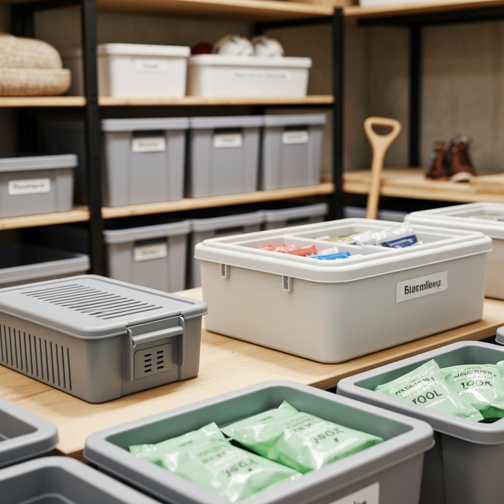 Moisture-proof storage solutions for basement organization