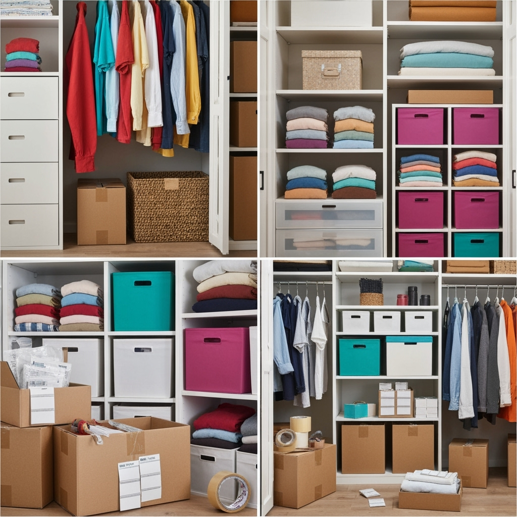 Closet organization techniques and storage solutions demonstration