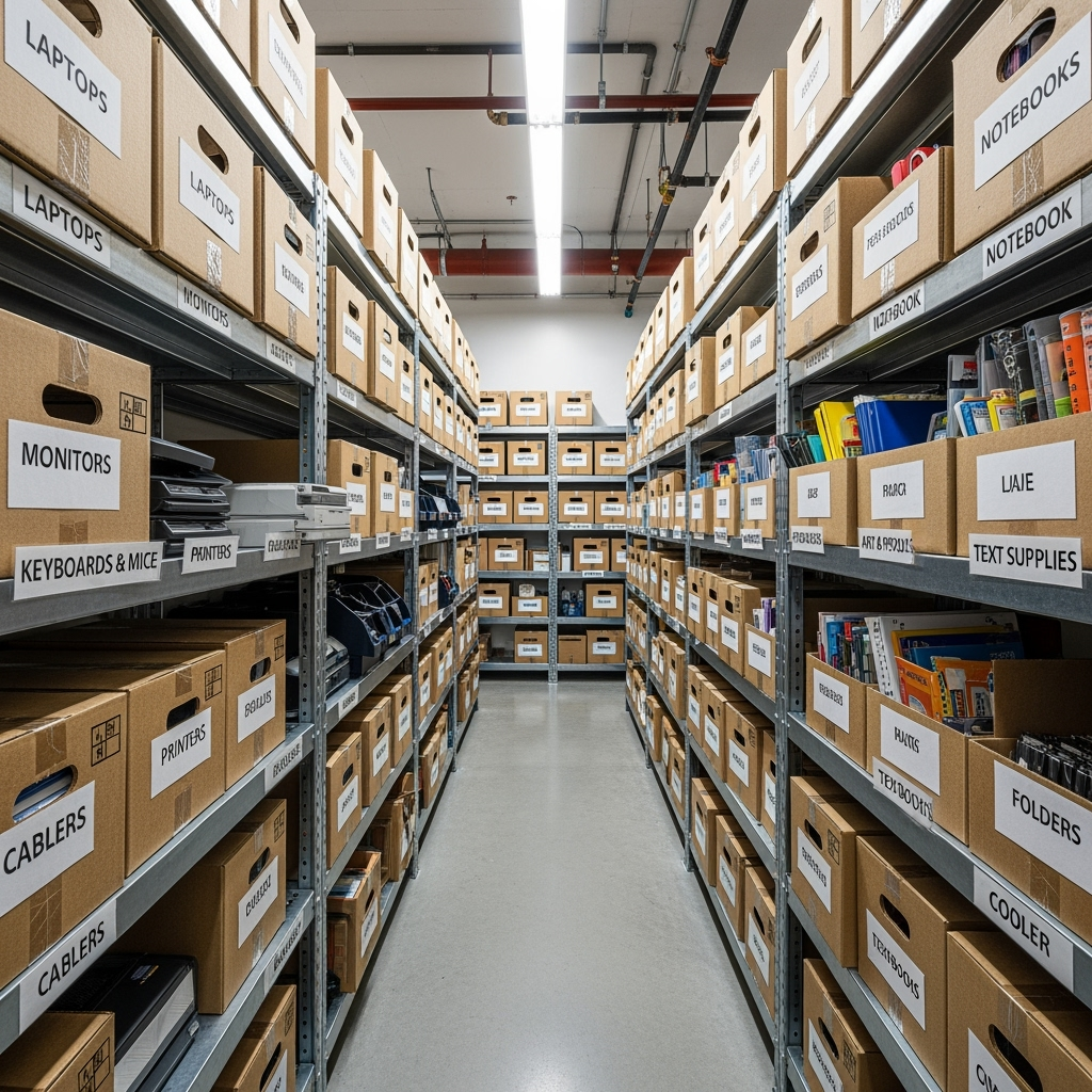 Organized storage solutions for educational materials