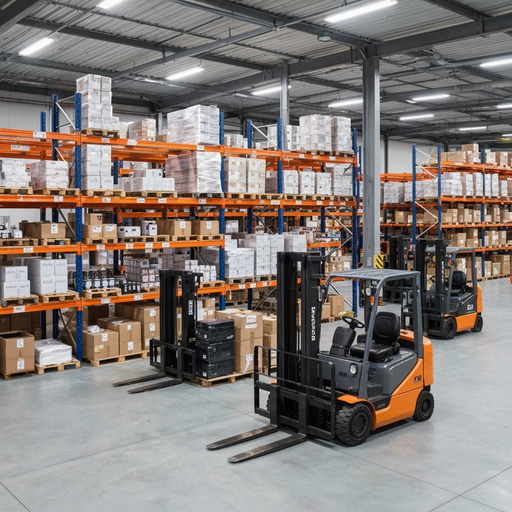 Properly organized business inventory in climate-controlled storage