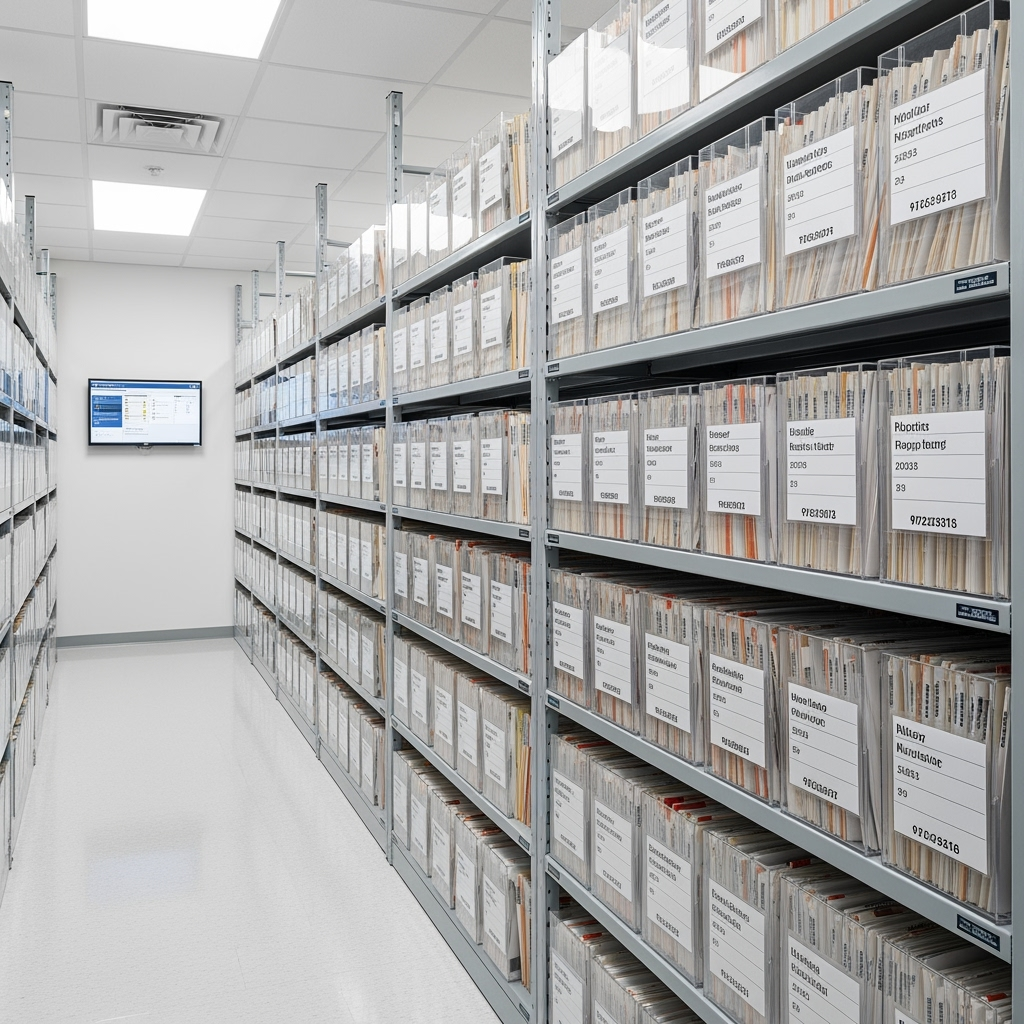 Organized medical records in secure storage