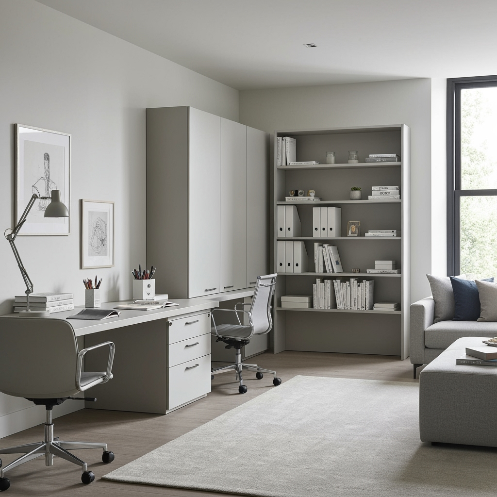 Work Zone Optimization: Strategic Storage Solutions for a Multi-Purpose Home Office