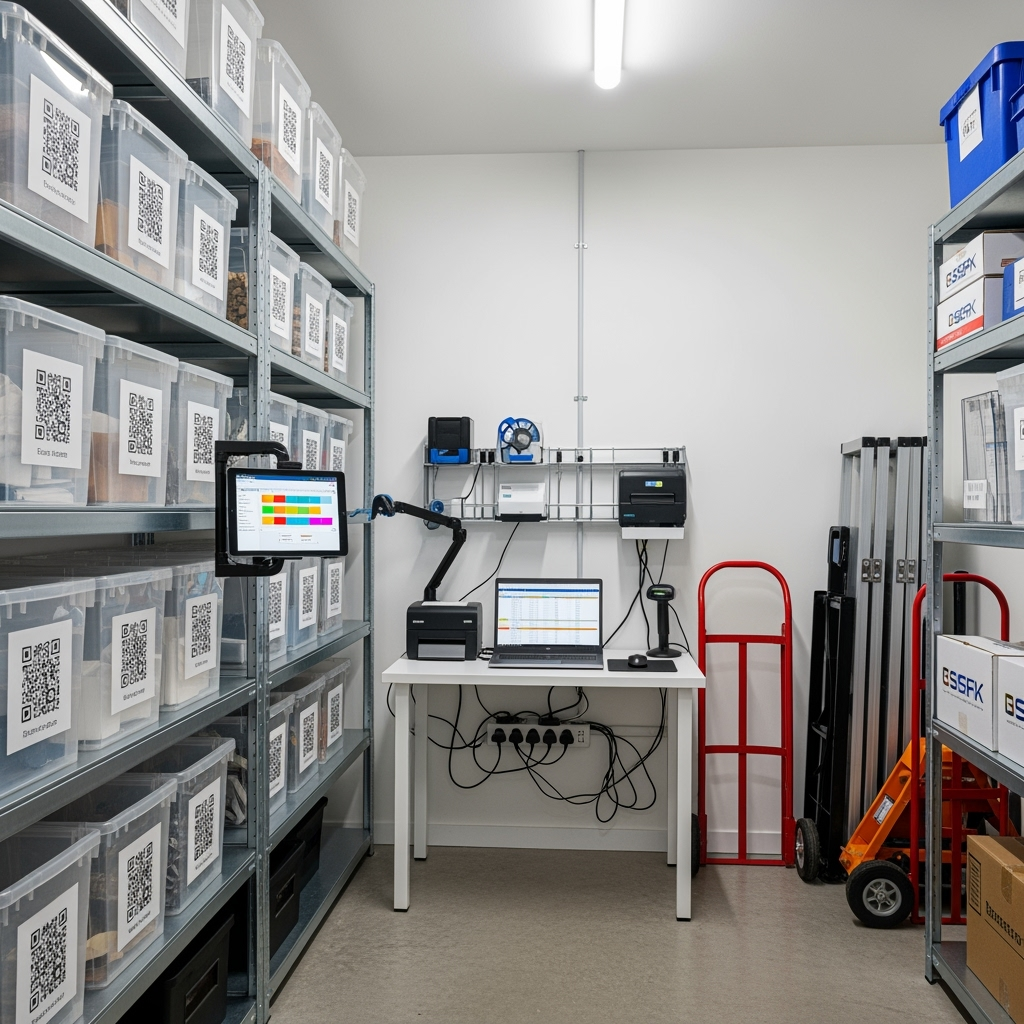 Professional storage organization systems for business inventory