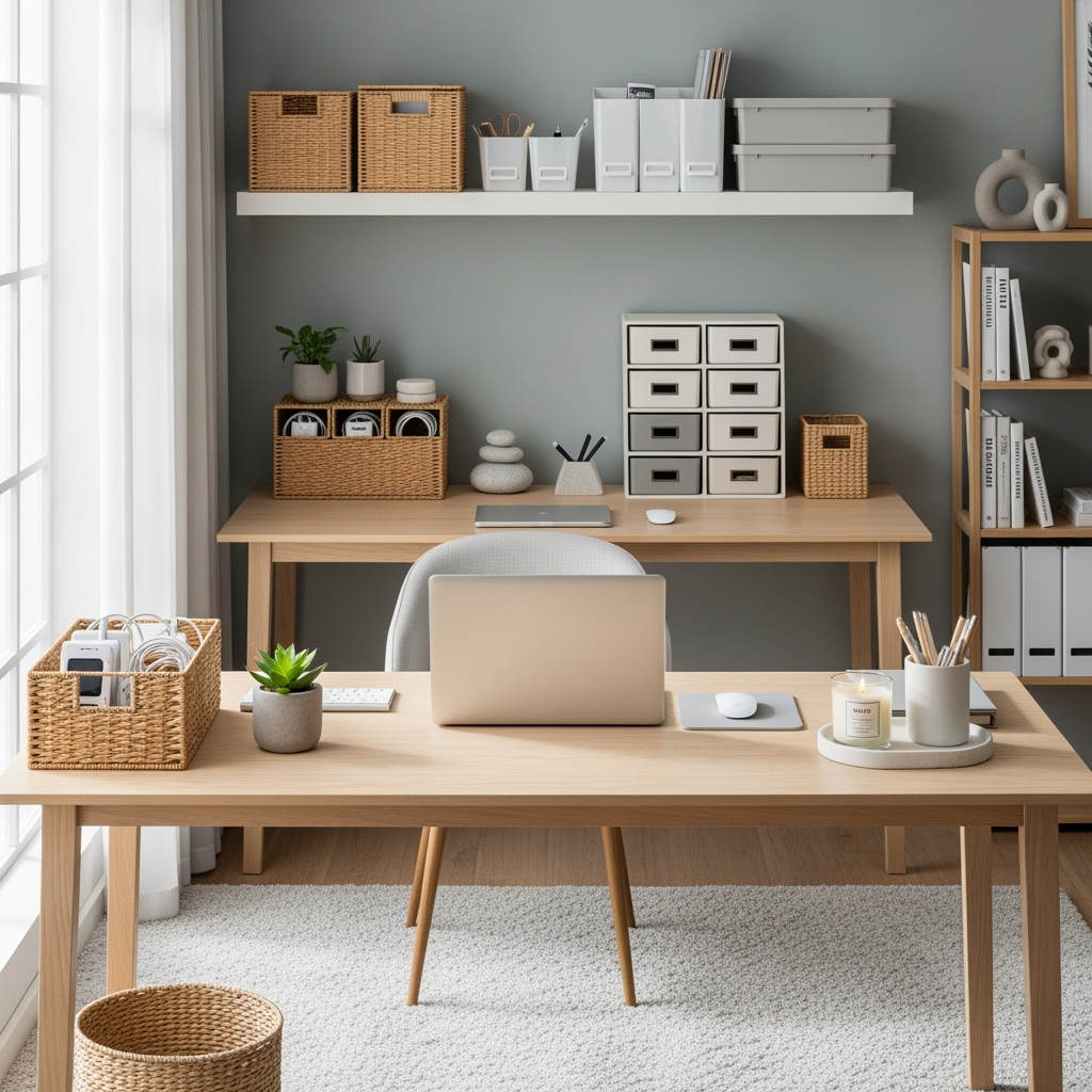 Storage solutions and organization tips for creating a zen-like atmosphere