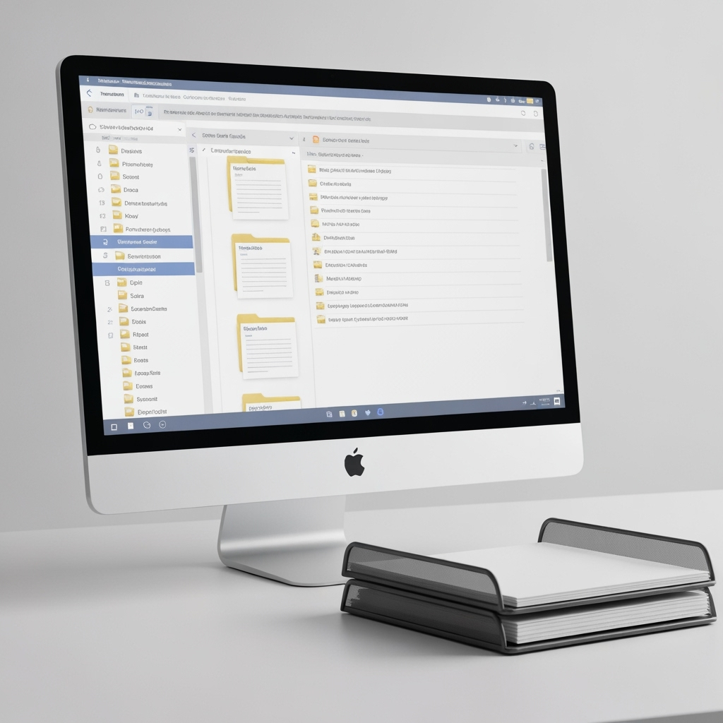 Organized digital filing system display