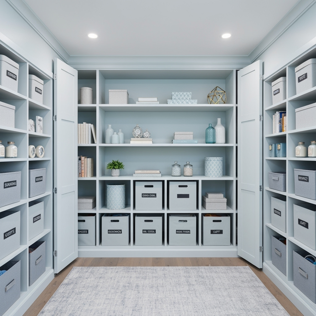 Organized storage solutions for couples combining households