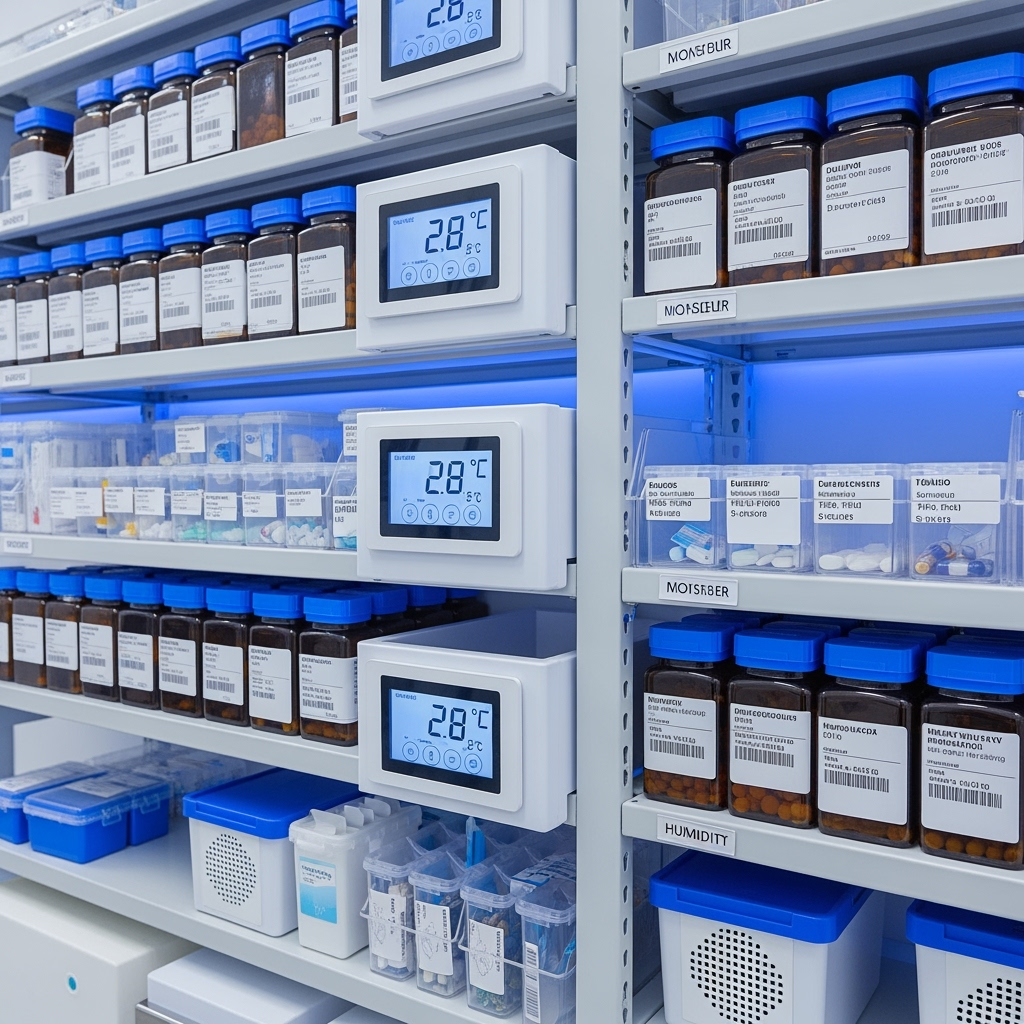 Organized medication storage solutions with proper labeling
